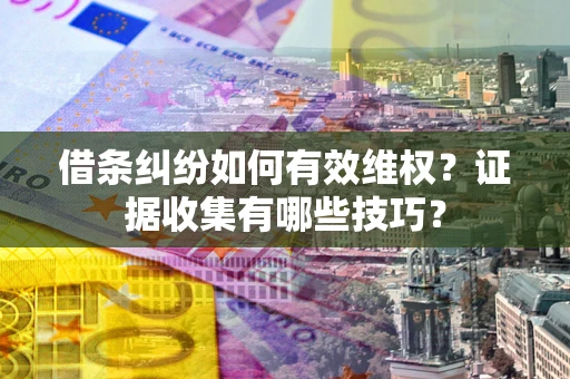 北京借条纠纷如何有效维权？证据收集有哪些技巧？
