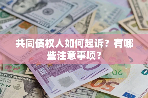 北京共同债权人如何起诉？有哪些注意事项？